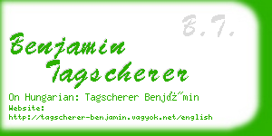 benjamin tagscherer business card